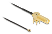 DeLOCK Antenna Cable SMA 90° PCB jack bulkhead...
