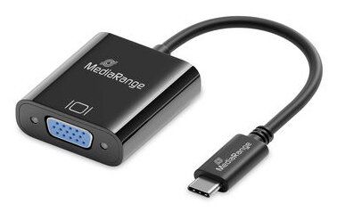 MediaRange MRCS229 Videokabel-Adapter 0,2 m USB Typ-C VGA (D-Sub) Schwarz