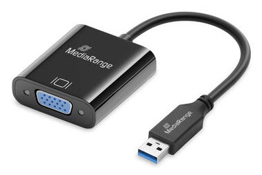 MediaRange MRCS230 Videokabel-Adapter 0,2 m USB Typ-A VGA (D-Sub) Schwarz