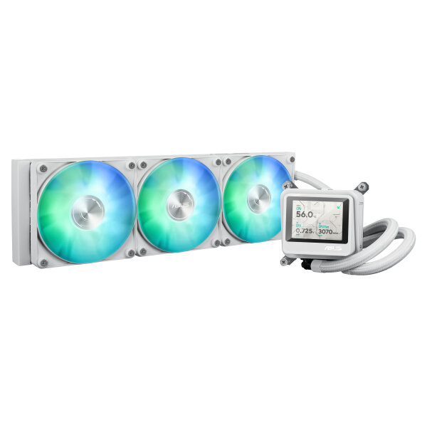 ASUS MAX Gaming LC 360 ARGB LCD White Edition Prozessor All-in-One-Flüssigkeitskühler 12 cm Weiß