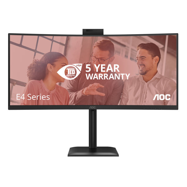 AOC E4 CU34E4CW Computerbildschirm 86,4 cm (34") 3440 x 1440 Pixel UltraWide Quad HD LED Schwarz