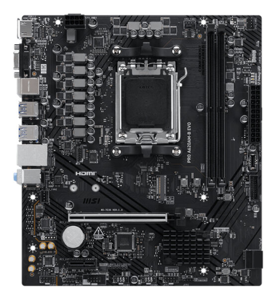 MSI PRO A620AM-B EVO Motherboard AMD A620A Sockel AM5 ATX