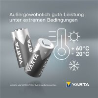 VARTA Lithium Cylindrical 2CR5 Batterie (1er Pack)