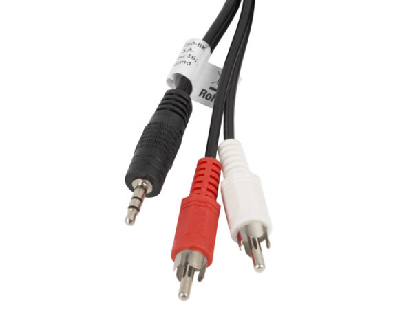Lanberg CA-MJRC-10CC-0050-BK Audio-Kabel 5 m 3.5mm 2 x RCA Schwarz