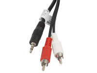 Lanberg CA-MJRC-10CC-0050-BK Audio-Kabel 5 m 3.5mm 2 x...