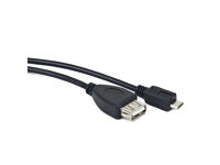 Lanberg OEM-0006 USB Kabel USB 2.0 0,15 m USB A Micro-USB...