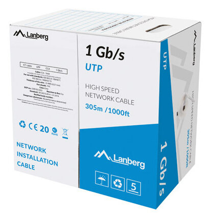 Lanberg LCU6-10CC-0305-S Netzwerkkabel Grau 305 m U/UTP (UTP)