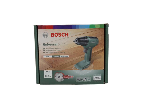 Bosch 06039C8000 Akkuschrauber UniversalDrill 18 , ohne Akku