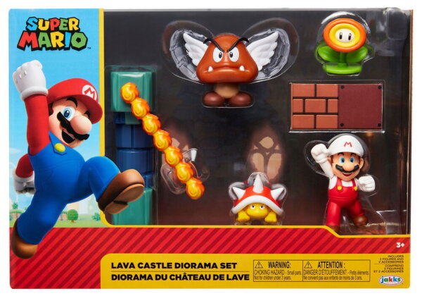 Super Mario - Lava Schloss Spielset - Sammelfigur 6 cm
