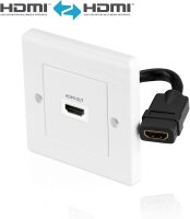 PureLink Anschlussdose, HDMI A Buchse/Buchse, 1-fach, 0,1m