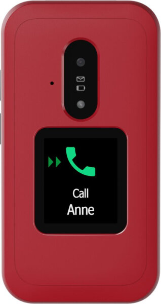 Doro Leva E30, Großtastenklapphandy, 4G, rot-weiß