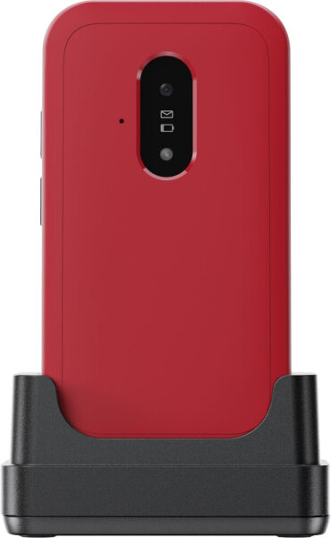 Doro Leva E22, Großtastenklapphandy, 4G, rot-weiß