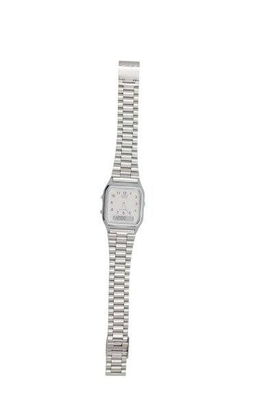 Casio AQ230A-7BMQ Collection Unisex Retro Armbanduhr, silber