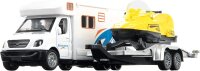 METAL World - Camper Pullback + Anhänger + Schneescooter - 23,5 cm