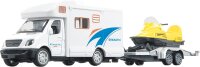 METAL World - Camper Pullback + Anhänger + Schneescooter - 23,5 cm