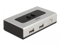 Delock Umschalter USB 2.0 mit 1 x Typ-B Buchse zu 2 x Buchse