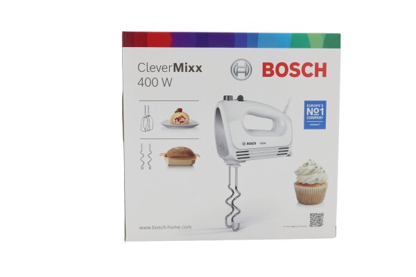 Bosch MFQ24200 Handrührer CleverMixx 2 Rührbesen Weiß/Edelstahl