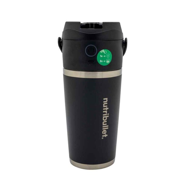 nutribullet Flip NBP016B Tragbarer Smoothie Maker, schwarz