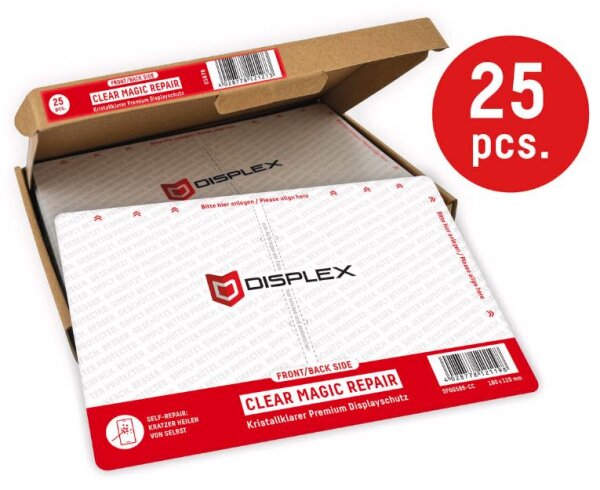 DISPLEX Schutzfolie PRO Cut Clear Magic Repair 7" 25 pcs.