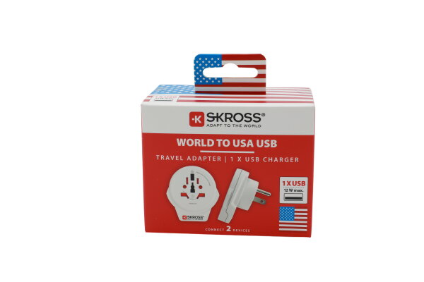 Skross World to US USB White, Retail