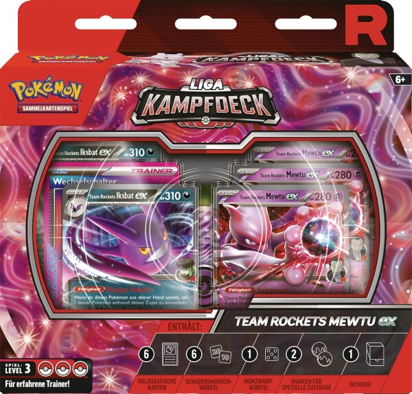 Pokemon PKM Liga-Kampfdeck Team Rockets Mewtu-ex - EVT 12. Dezember 2025