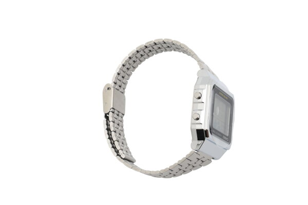 CASIO A500WA-1DF Vintage Kollektion Weltzeit Uhr, silber