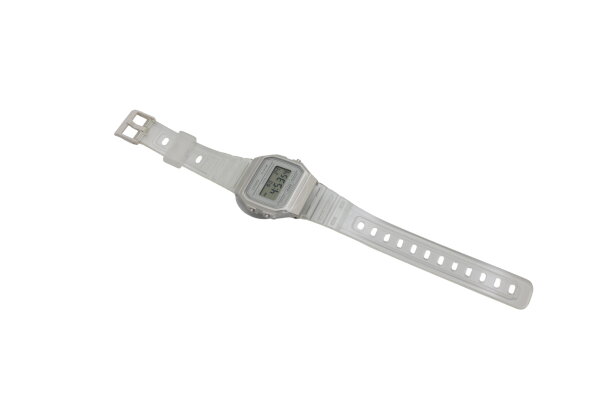 CASIO F-91WS-7 Collection Unisex Digital Armbanduhr, silber/weiß