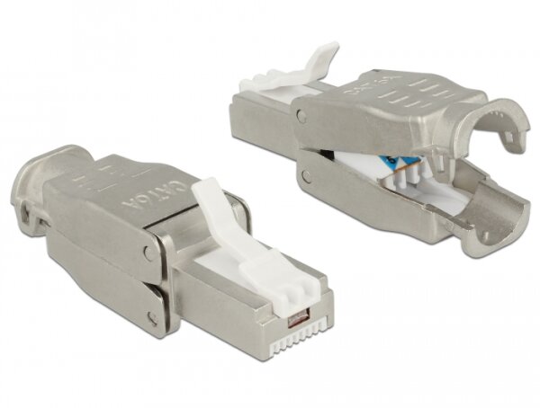 Delock RJ45 Stecker Cat.6A STP werkzeugfrei