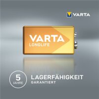 Varta Longlife Extra 9V Einwegbatterie Alkali
