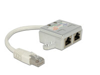 Delock RJ45 Port Doppler 1 x RJ45 Stecker > 2 x RJ45...
