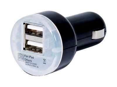 Conceptronic CUSBCAR2A Ladegerät für Mobilgeräte Tablets Silber Zigarettenanzünder Auto