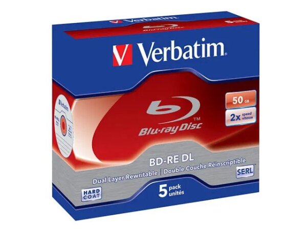 Verbatim BD-RE DL 50GB 2 x 5 Pack Jewel Case 5 Stück(e)