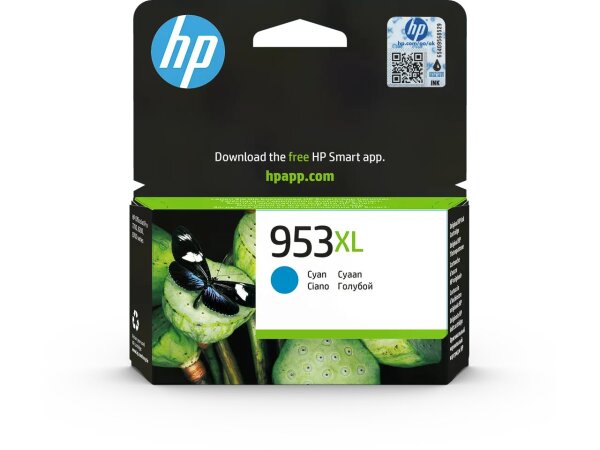 HP 953XL Cyan Original Tintenpatrone mit hoher Reichweite