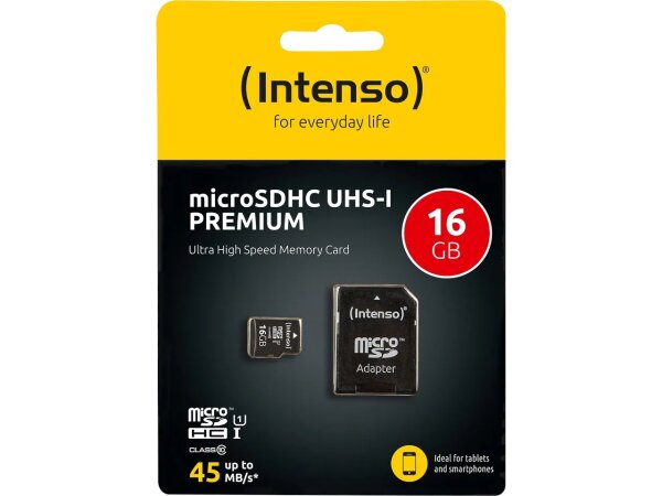 Intenso 16GB microSDHC UHS-I Klasse 10