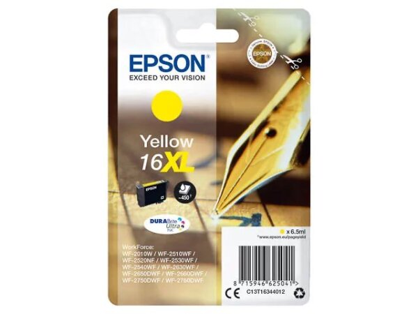 Epson Pen and crossword Singlepack Yellow 16XL DURABrite Ultra Ink