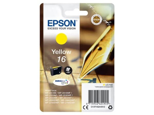 Epson Pen and crossword Singlepack Yellow 16 DURABrite Ultra Ink