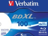 Verbatim BD-R XL 100 GB* 4x, mit Tintenstrahldrucker...