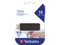 Verbatim Slider - USB-Stick 16 GB - Schwarz