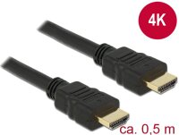 Delock Kabel HDMI A Stecker > HDMI A Stecker 4K 0,5 m