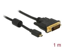 Delock Kabel Micro HDMI D Stecker > DVI 24+1 Stecker 1 m