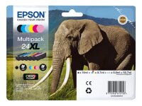 Epson Elephant Multipack 6-colours 24XL Claria Photo HD Ink
