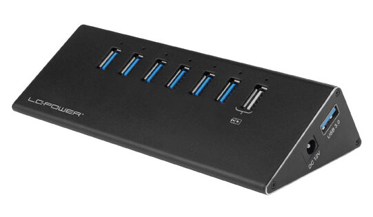 LC-Power USB Hub USB 3.2 Gen 1 (3.1 Gen 1) Type-A 5000 Mbit/s Schwarz