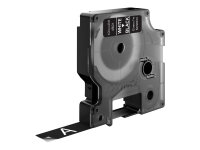 DYMO D1 - Standardetiketten - Weiß auf Schwarz - 12mm x 7m