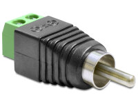 Delock Adapter Cinchstecker > Terminalblock 2 Pin