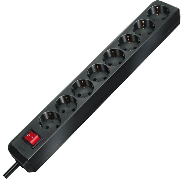 Brennenstuhl Eco-Line mit Schalter 8-fach schwarz 3,0m