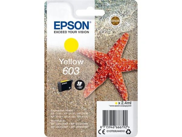 Epson Singlepack Yellow 603 Ink