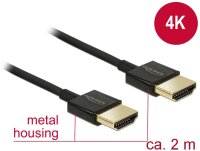 Delock Kabel HDMI A Stecker > HDMI A Stecker 2,0 m Slim