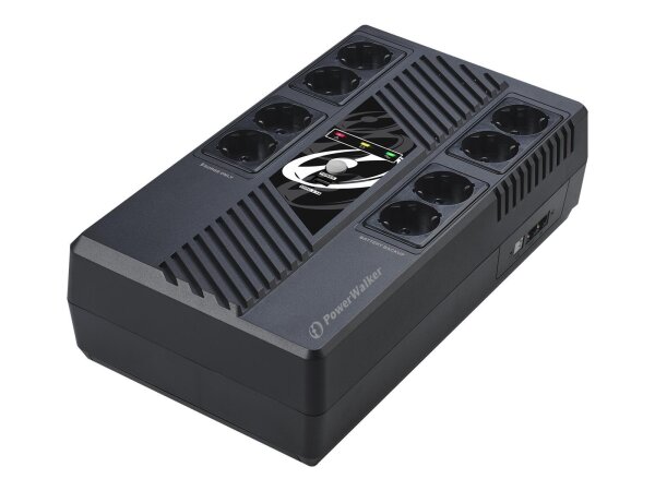 PowerWalker VI 600 MS Unterbrechungsfreie Stromversorgung (USV) Line-Interaktiv 0,6 kVA 360 W 8 AC-Ausgänge
