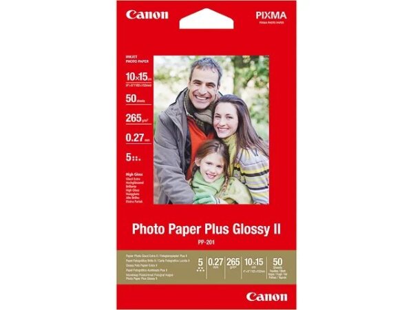 Canon PP-201 Glossy II Fotopapier Plus 10 x 15 cm – 50 Blatt