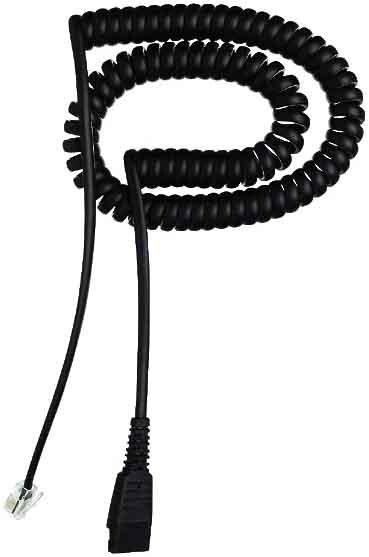 Jabra Anschlusskabel QD auf RJ10, spiral, 0,5-2m